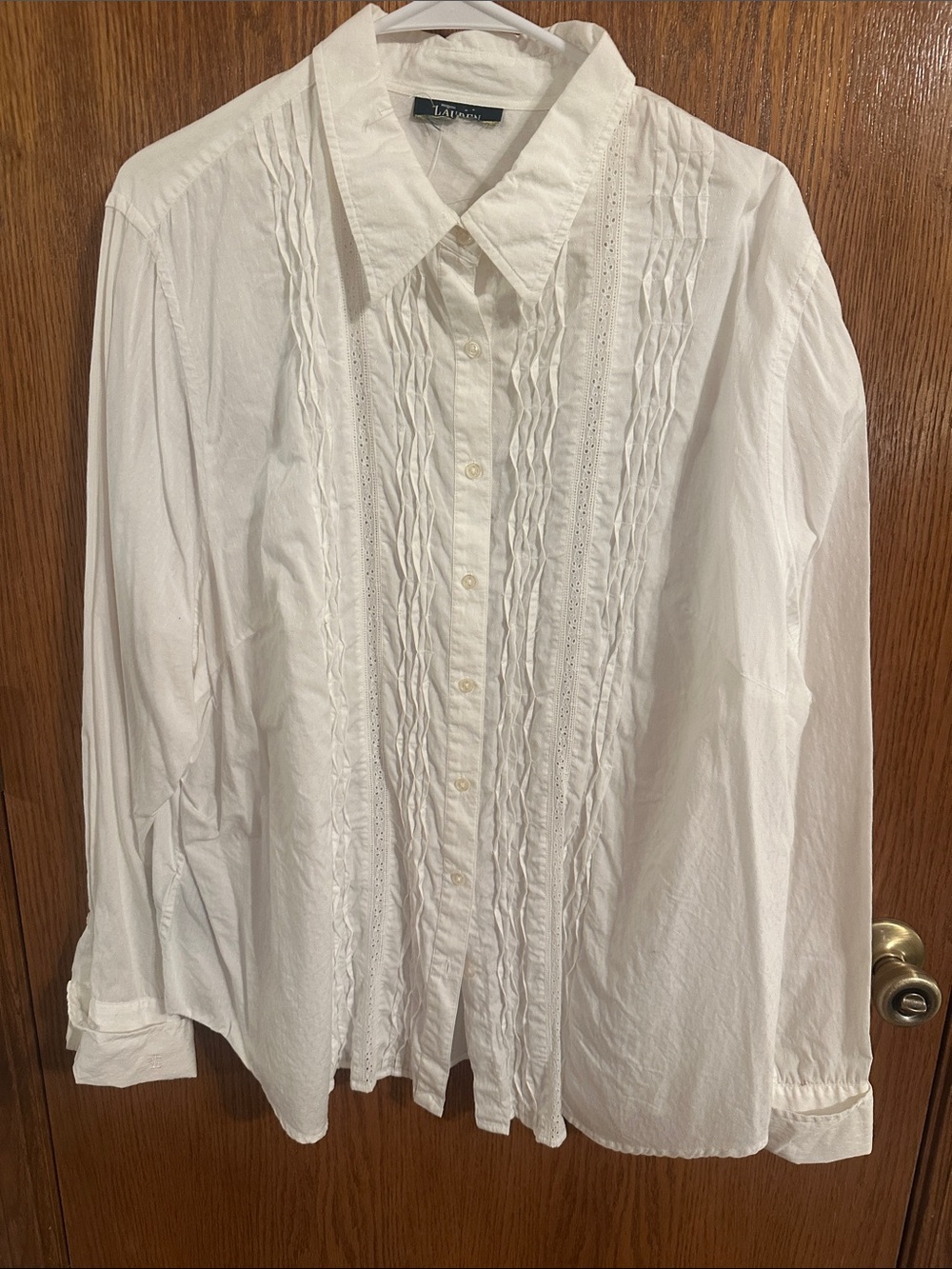 Lauren Ralph Lauren White Button-Up Blouse